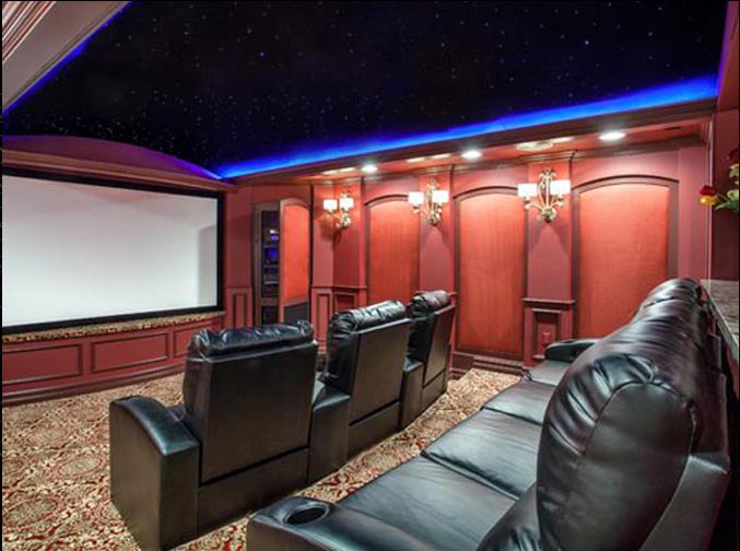 Home theater in basement