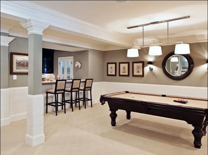 basement rec room