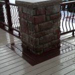 Trex deck with brick columns